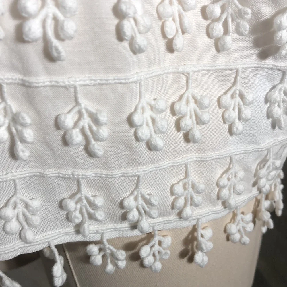 Farm Rio fringe detail short sleeve blouse - Picture 4 of 12